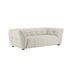 Rafer Boucle Fabric White 3 Seater Sofa Petal Shaped Couch