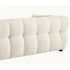 Rafer Boucle Fabric White 3 Seater Sofa Petal Shaped Couch
