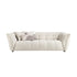 Rafer Boucle Fabric White 3 Seater Sofa Petal Shaped Couch