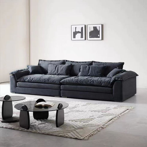 Robert Suede Fabric 4 Seater Sofa 2-Piece Couch