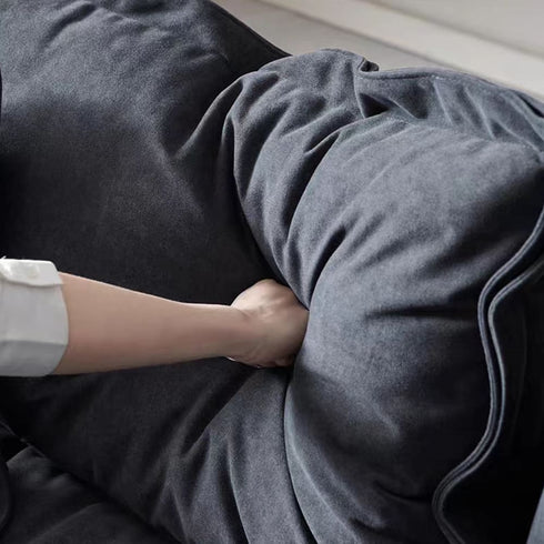 Robert Suede Fabric 4 Seater Sofa 2-Piece Couch