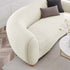 Rocky Boucle Upholstered 3 Seater Arm Sofa Round Shaped Couch