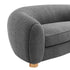 Rocky Boucle Upholstered 3 Seater Arm Sofa Round Shaped Couch
