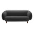 Royce Black Fabric Loveseat Sofa Round Shaped Couch