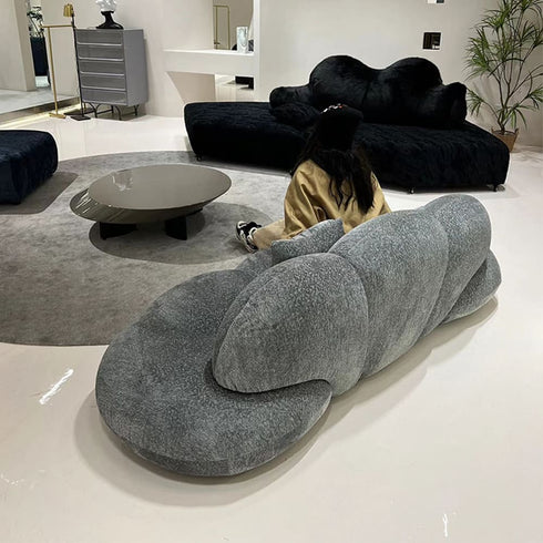 Ruth Fabric 3 Seater Sofa Cloud Shaped Couch