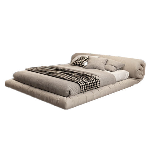 Cayden Suede Fabric Soft Backrest Bag Bed Frame