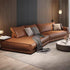 Scott Calf Leather Sectional Sofa 2-Piece Couch