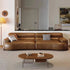 Sherman Brown Calf Leather 3 Seater Sofa 2-Piece Couch