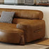 Sherman Brown Calf Leather 3 Seater Sofa 2-Piece Couch