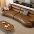 Sherman Brown Calf Leather 3 Seater Sofa 2-Piece Couch
