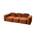 Skyla Boucle/Velvet 3 Seater Cube 3-Piece Couch