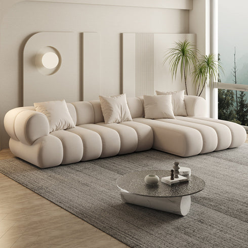 Temo Luxury Velvet Sectional Sofa With Chaise Lounge Couch