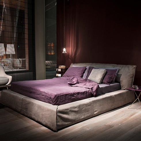Tessa Modern Suede Fabric Bed Frame