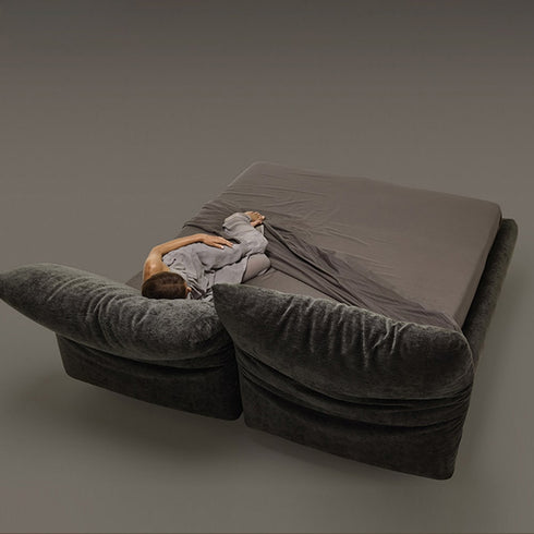 Tory Velvet Fabric Luxury Adjustable Headboard Bed Frame