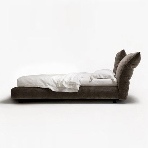 Tory Velvet Fabric Luxury Adjustable Headboard Bed Frame