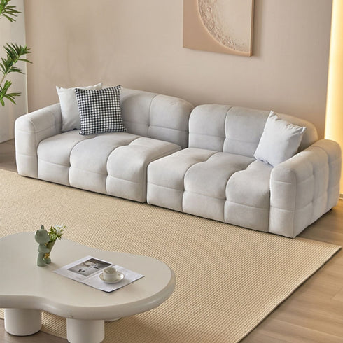 Venecia Velvet Fabric Loveseat Sofa 2-Piece Couch