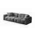 Venecia Velvet Fabric Loveseat Sofa 2-Piece Couch
