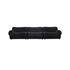 Walton Black Boucle 3 Seater Sofa 3-Piece Couch