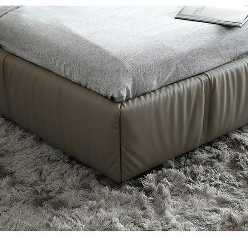 Erryn Suede Fabric Simple Bed Frame