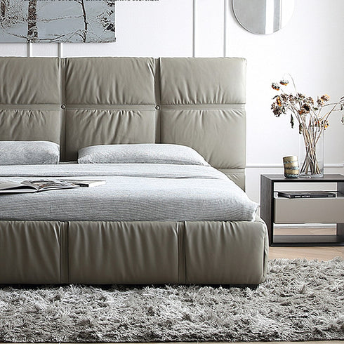 Erryn Suede Fabric Simple Bed Frame