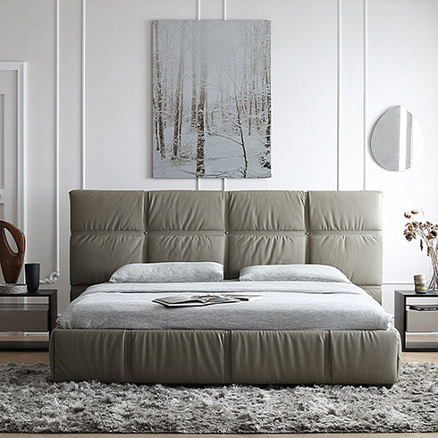 Erryn Suede Fabric Simple Bed Frame