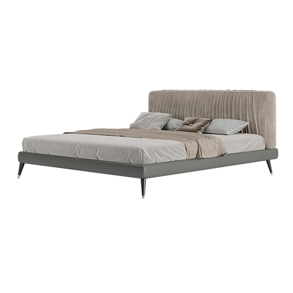 Beagan Microfiber Leather+Suede Fabric Modern Bed Frame – CASVADA