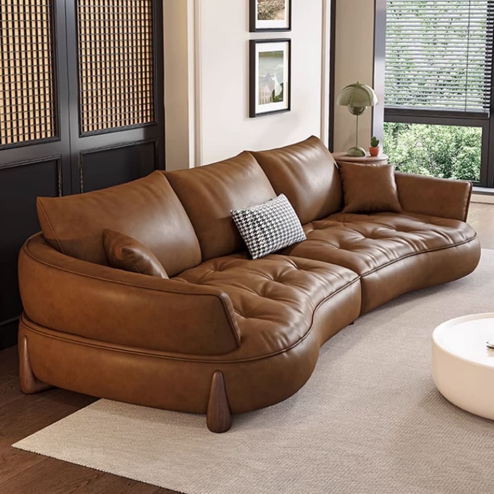 Curved leather lounge 2025