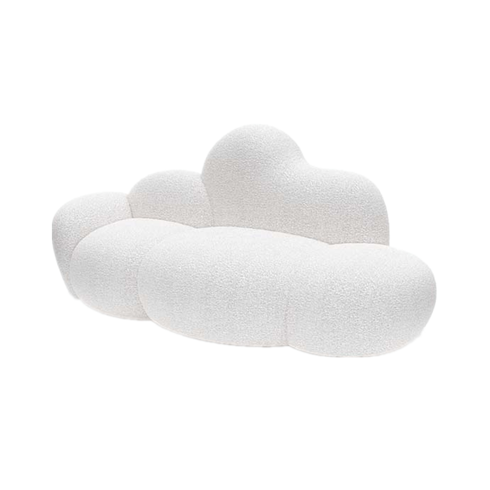 Joy Cloud Shaped Teddy Fleece 3 Seater Sofa Modern Upholstery Receptio ...